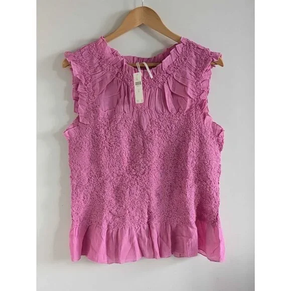 BNWT Anthropologie Smocked Texture top - Picture 2 of 2